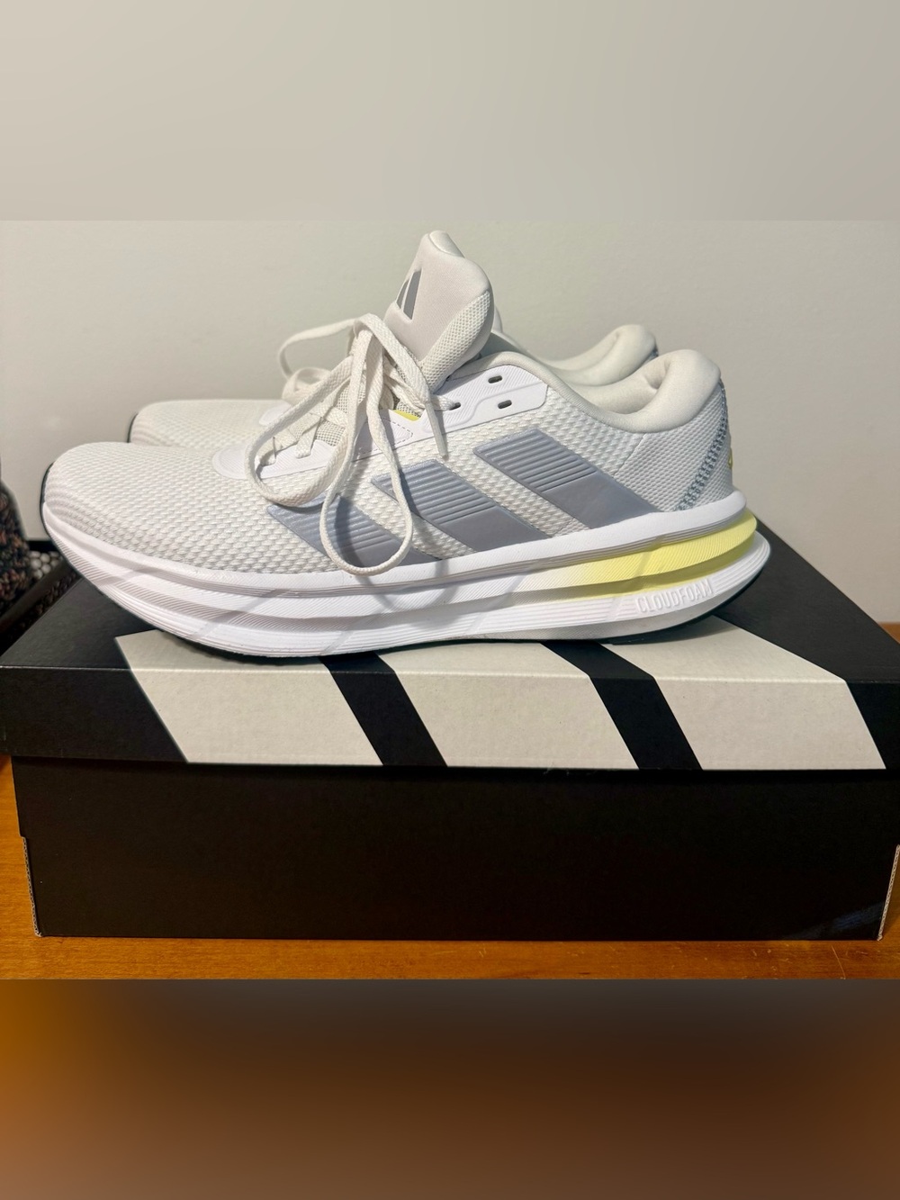 adidas White and Gray Women's Galaxy 7 Running Shoes